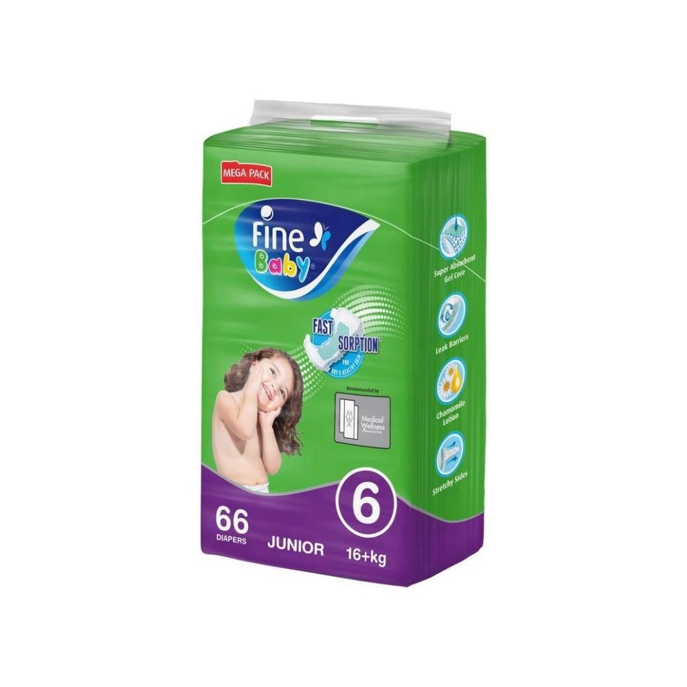 Fine Baby Diapers DoubleLock Technology Size 6 